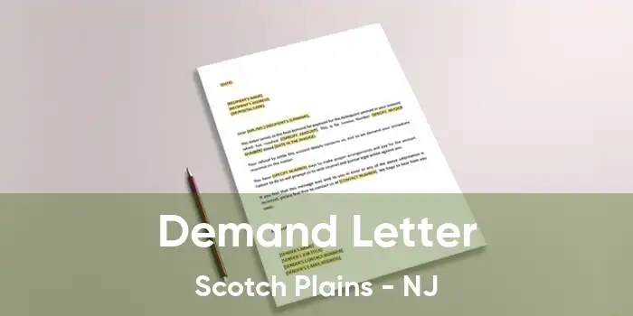  Demand Letter Scotch Plains - NJ