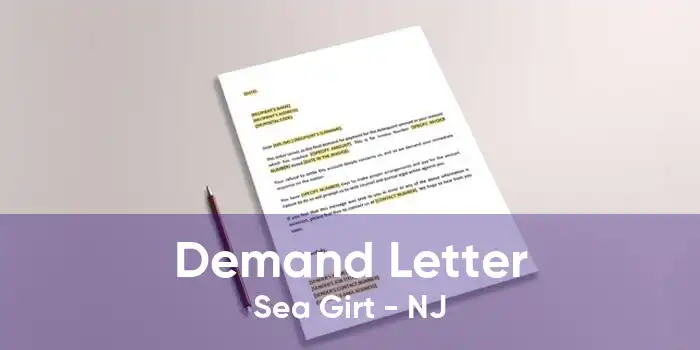 Demand Letter Sea Girt - NJ