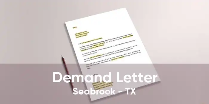 Demand Letter Seabrook - TX