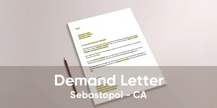 Demand Letter Sebastopol - CA