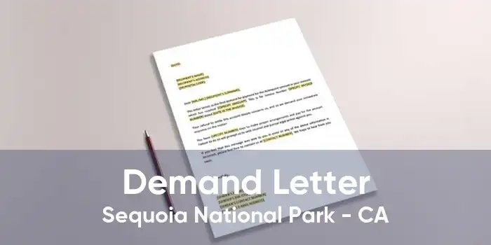 Demand Letter Sequoia National Park - CA
