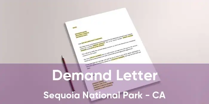 Demand Letter Sequoia National Park - CA