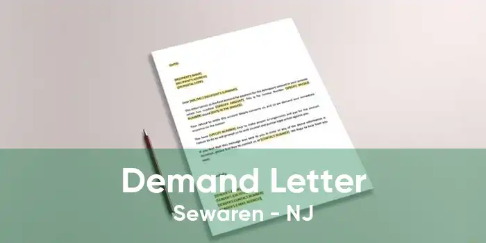 Demand Letter Sewaren - NJ