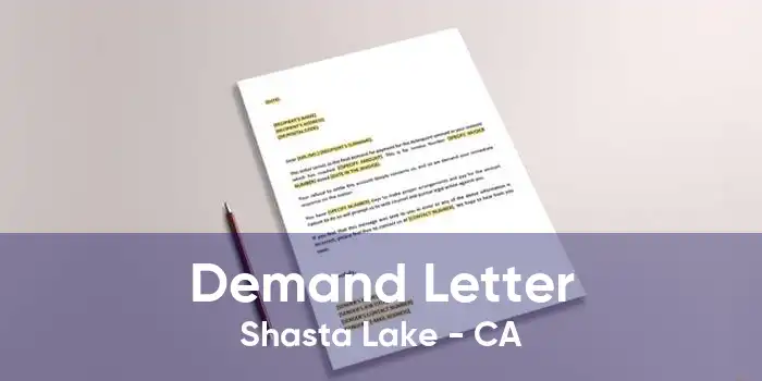 Demand Letter Shasta Lake - CA