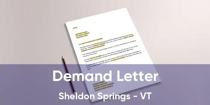 Demand Letter Sheldon Springs - VT