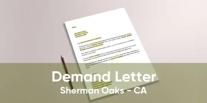 Demand Letter Sherman Oaks - CA