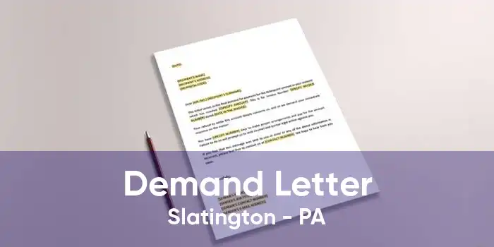 Demand Letter Slatington - PA