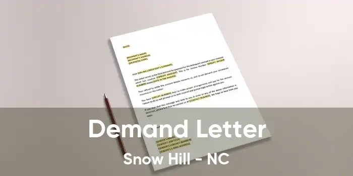  Demand Letter Snow Hill - NC