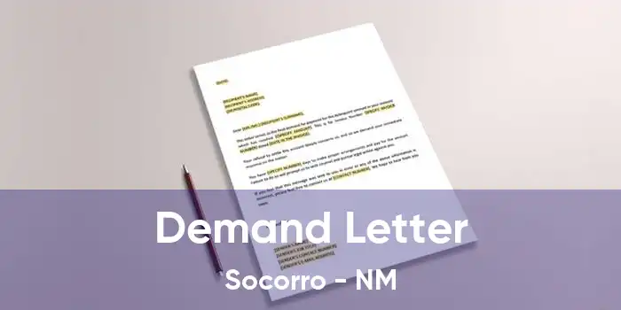  Demand Letter Socorro - NM