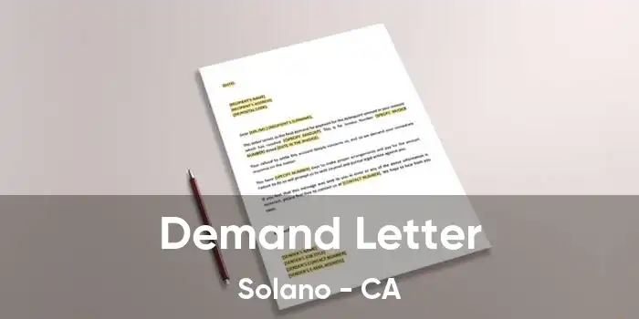 Demand Letter Solano - CA