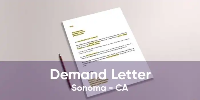 Demand Letter Sonoma - CA