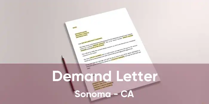 Demand Letter Sonoma - CA