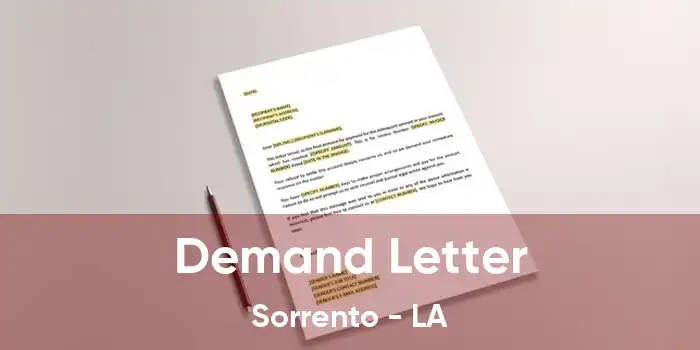  Demand Letter Sorrento - LA