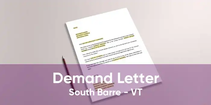 Demand Letter South Barre - VT