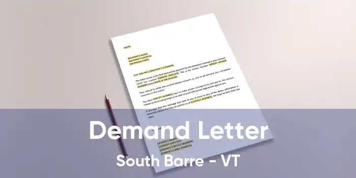 Demand Letter South Barre - VT