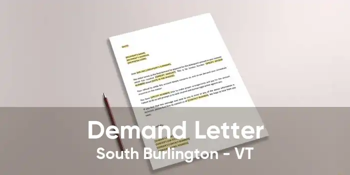 Demand Letter South Burlington - VT