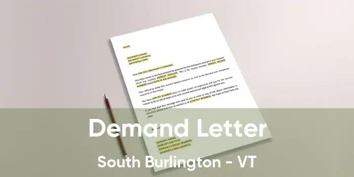 Demand Letter South Burlington - VT