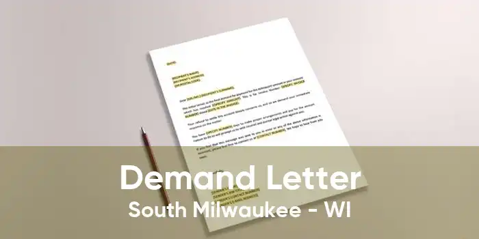 Demand Letter South Milwaukee - WI