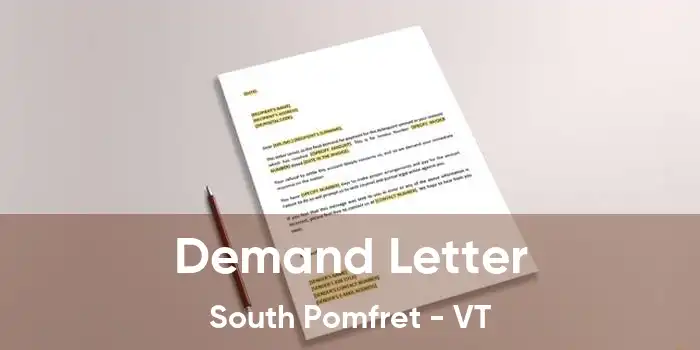 Demand Letter South Pomfret - VT