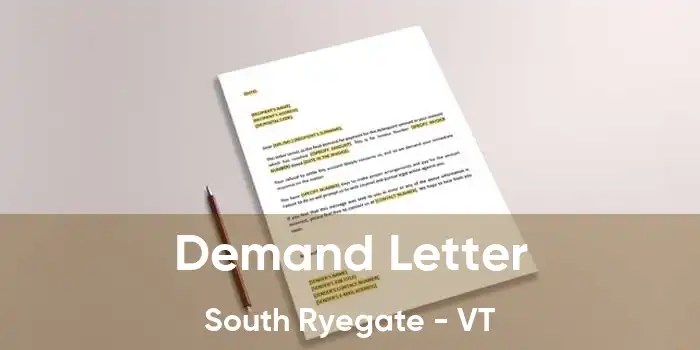 Demand Letter South Ryegate - VT