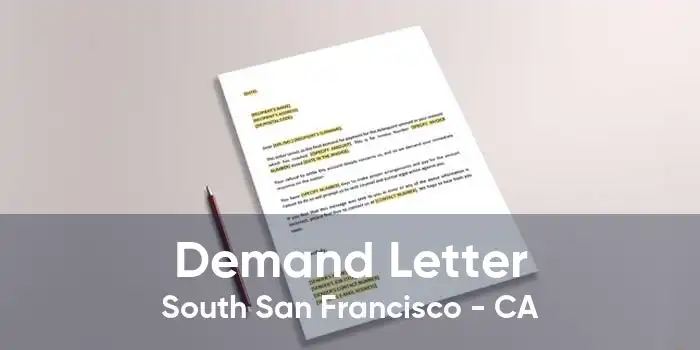 Demand Letter South San Francisco - CA