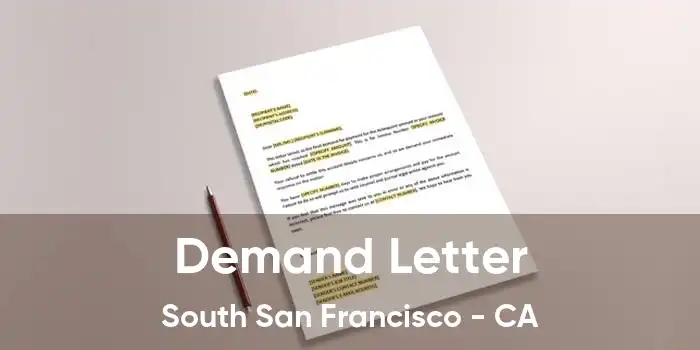  Demand Letter South San Francisco - CA