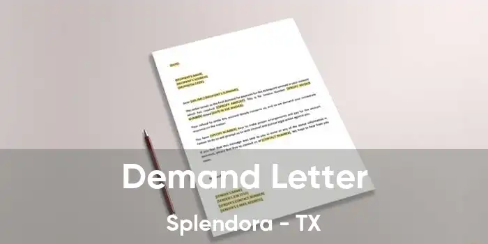 Demand Letter Splendora - TX