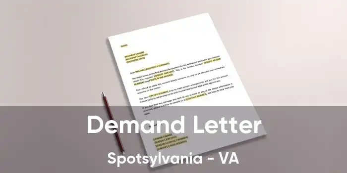 Demand Letter Spotsylvania - VA