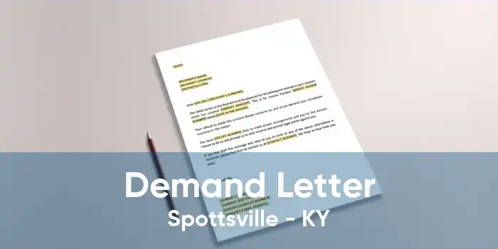 Demand Letter Spottsville - KY