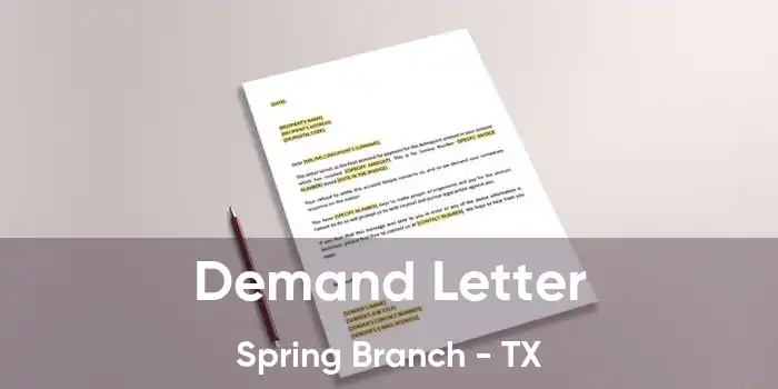  Demand Letter Spring Branch - TX