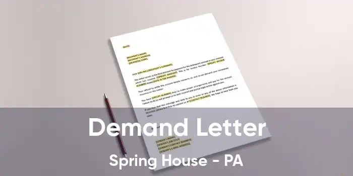 Demand Letter Spring House - PA