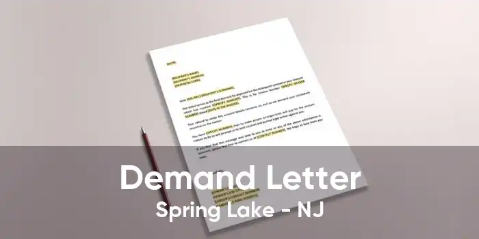 Demand Letter Spring Lake - NJ