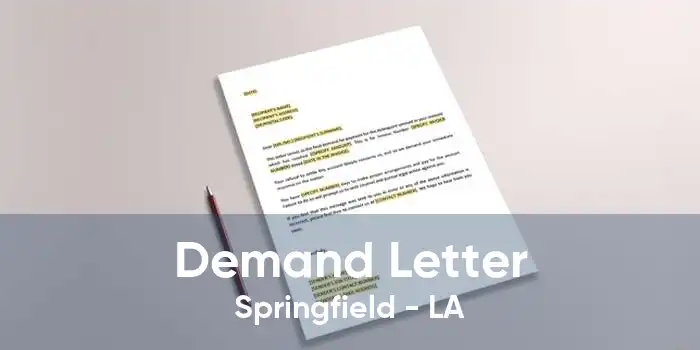 Demand Letter Springfield - LA