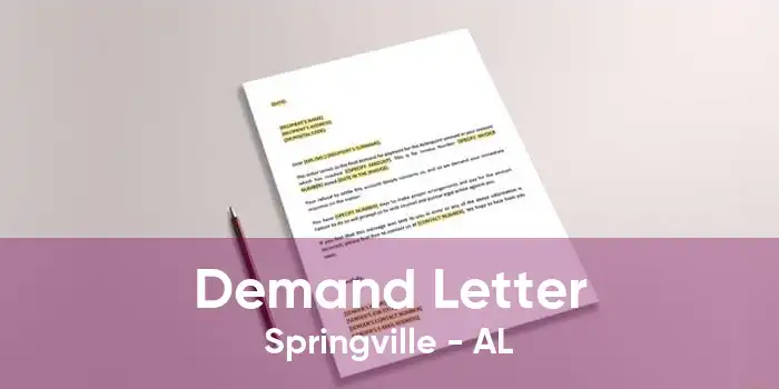 Demand Letter Springville - AL