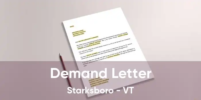 Demand Letter Starksboro - VT