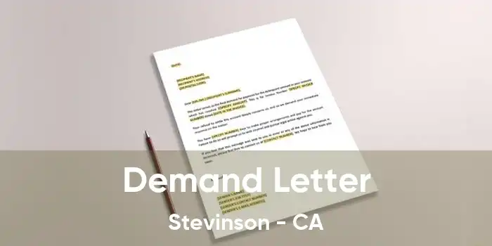 Demand Letter Stevinson - CA