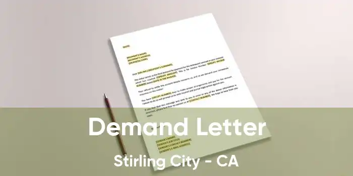 Demand Letter Stirling City - CA