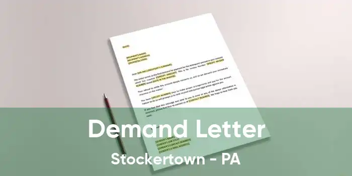  Demand Letter Stockertown - PA