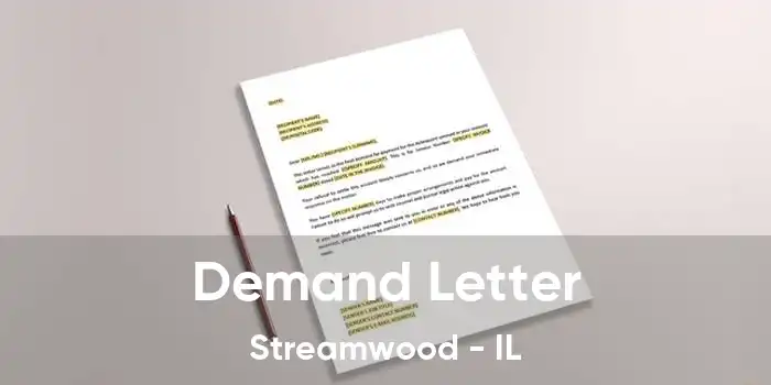  Demand Letter Streamwood - IL