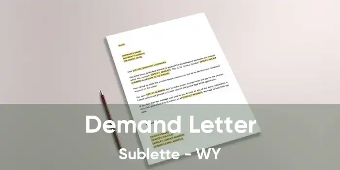  Demand Letter Sublette - WY