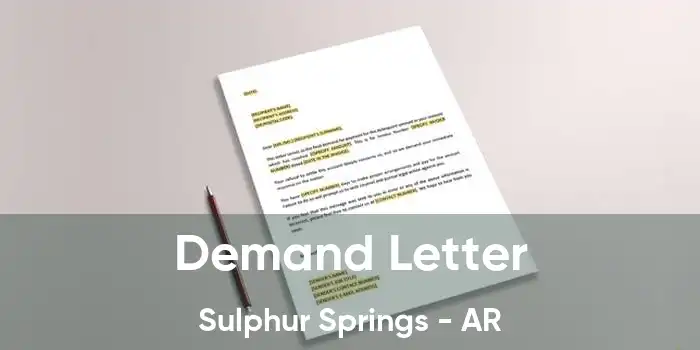 Demand Letter Sulphur Springs - AR