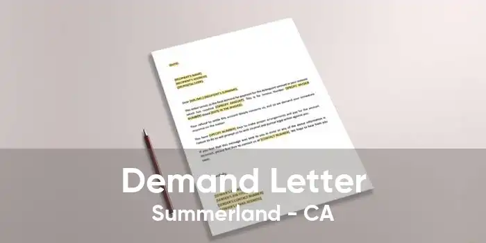 Demand Letter Summerland - CA