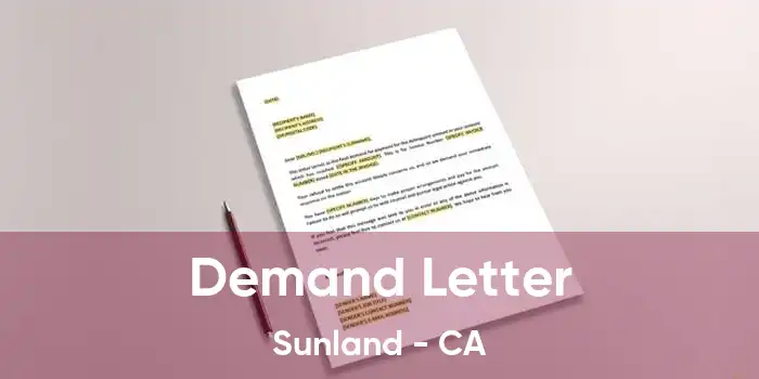 Demand Letter Sunland - CA