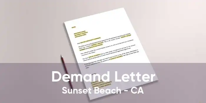 Demand Letter Sunset Beach - CA