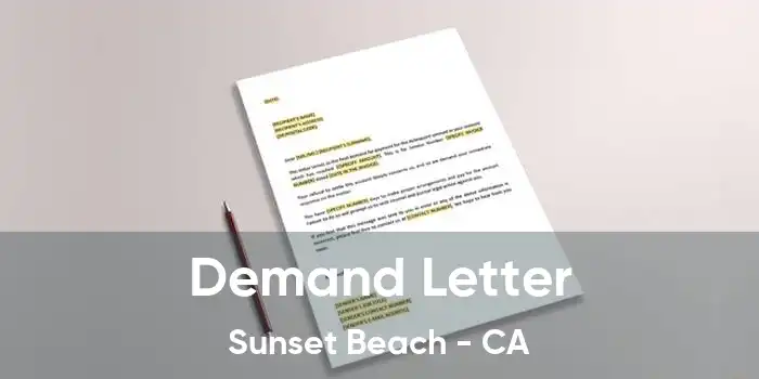 Demand Letter Sunset Beach - CA