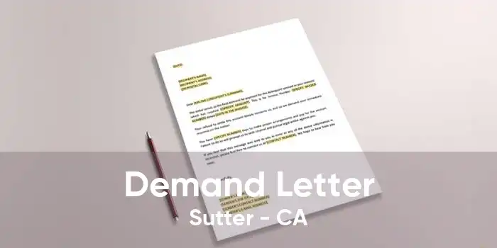 Demand Letter Sutter - CA