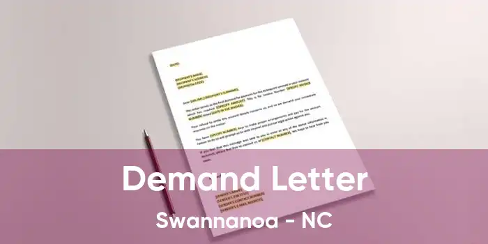 Demand Letter Swannanoa - NC