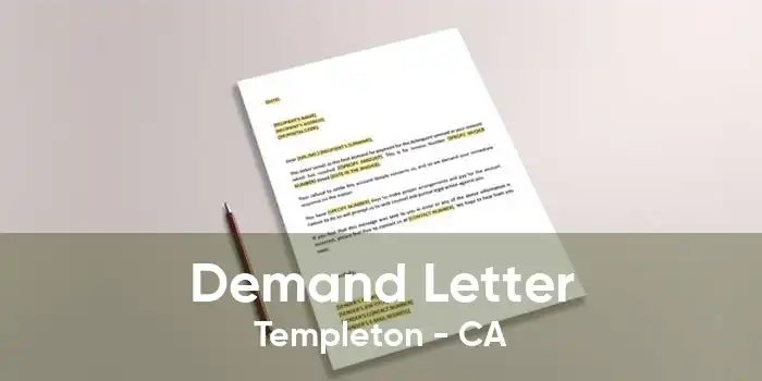 Demand Letter Templeton - CA