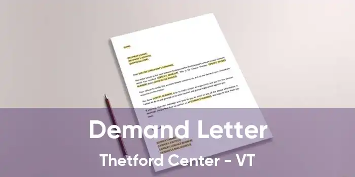 Demand Letter Thetford Center - VT