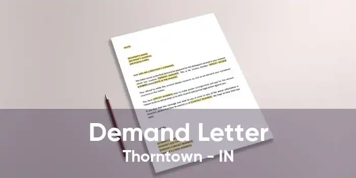 Demand Letter Thorntown - IN